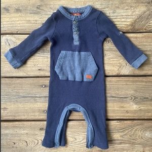 BNWT 7 for All Mankind Navy & Light Blue One Piece Bodysuit 3-6 months